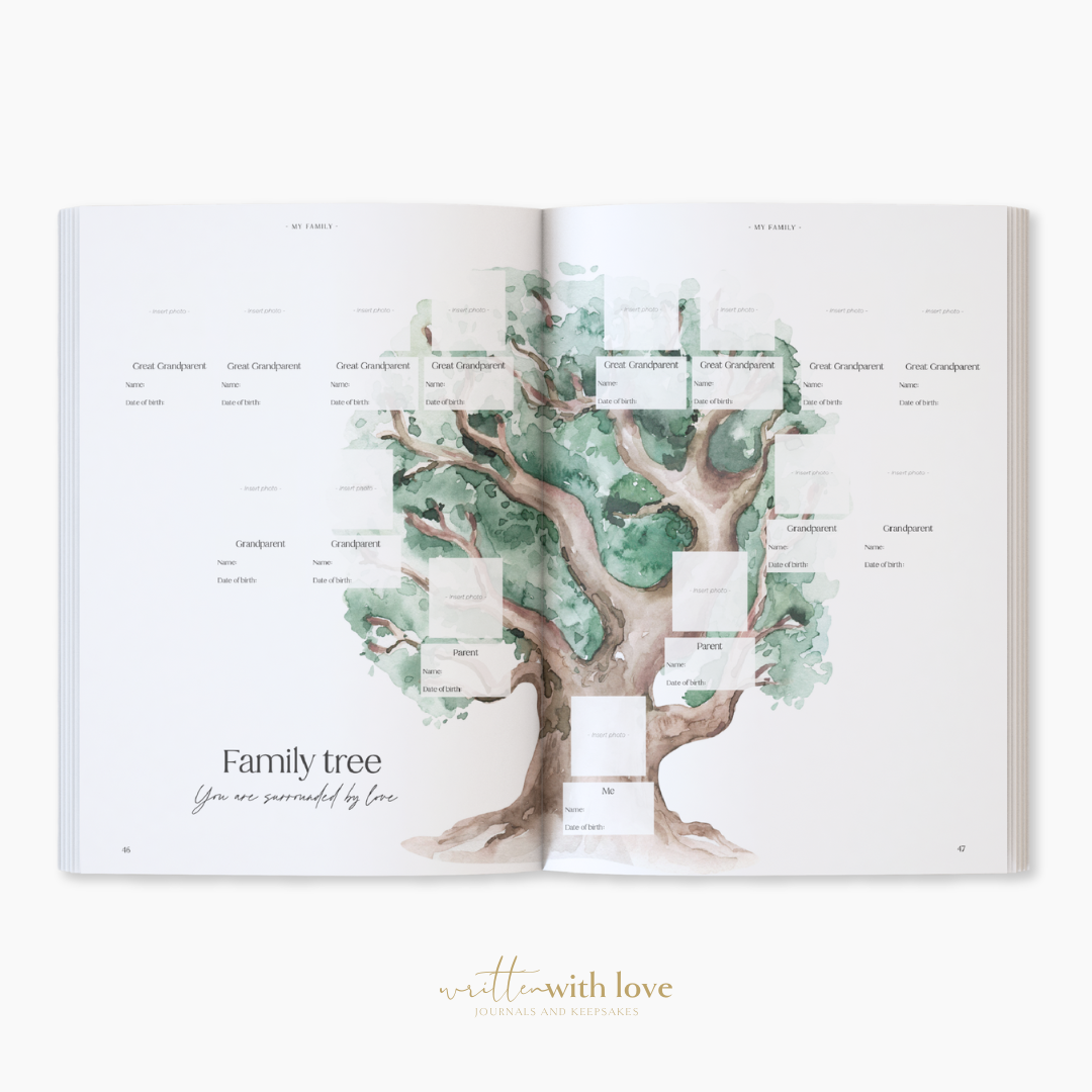 Baby Memory Book with Keepsake Box - Peony Pink