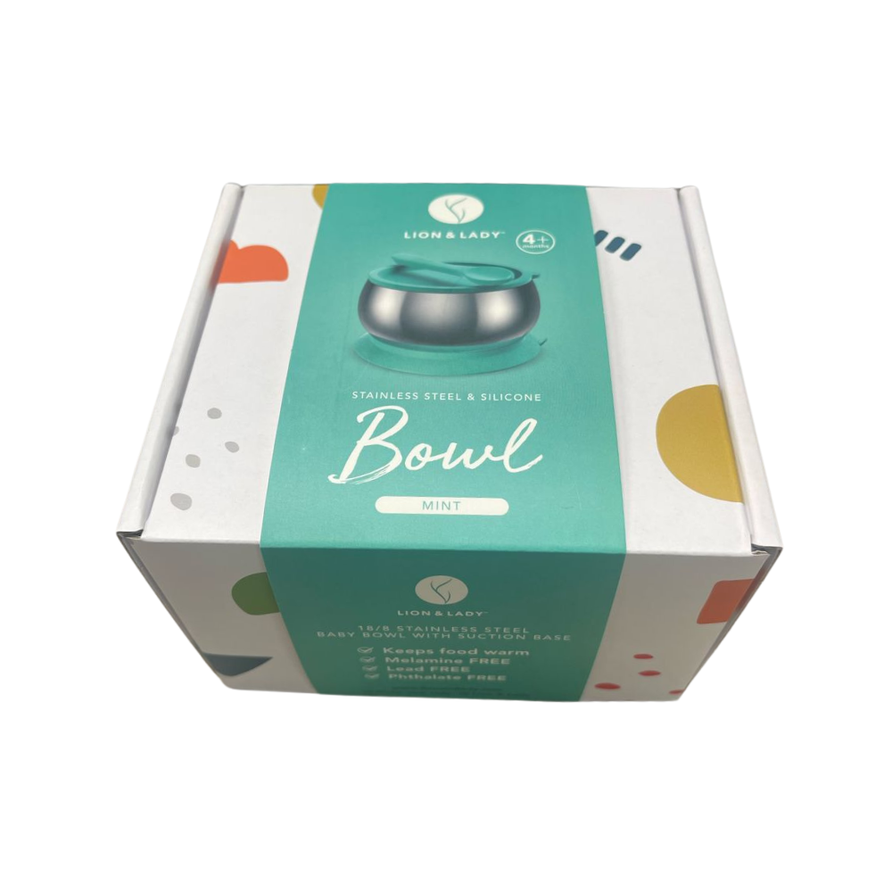 18/8 Stainless Steel Feeding Bowl with silicone suction base