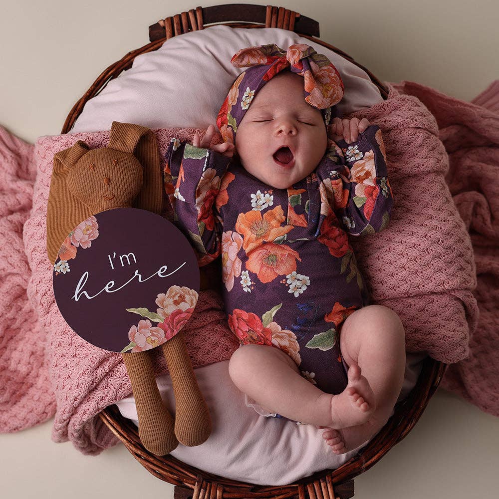 Sienna Long Sleeve Organic Bodysuit with Frill