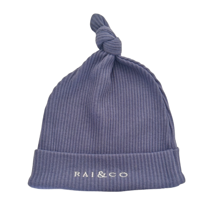 Baby Beanie Ribbed Knotted