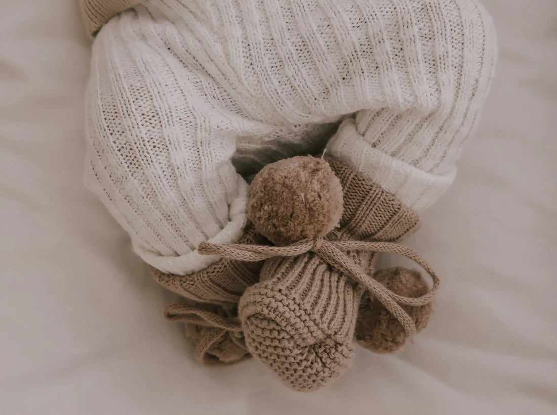 BOOTIES | POMPOM | TEDDY BROWN