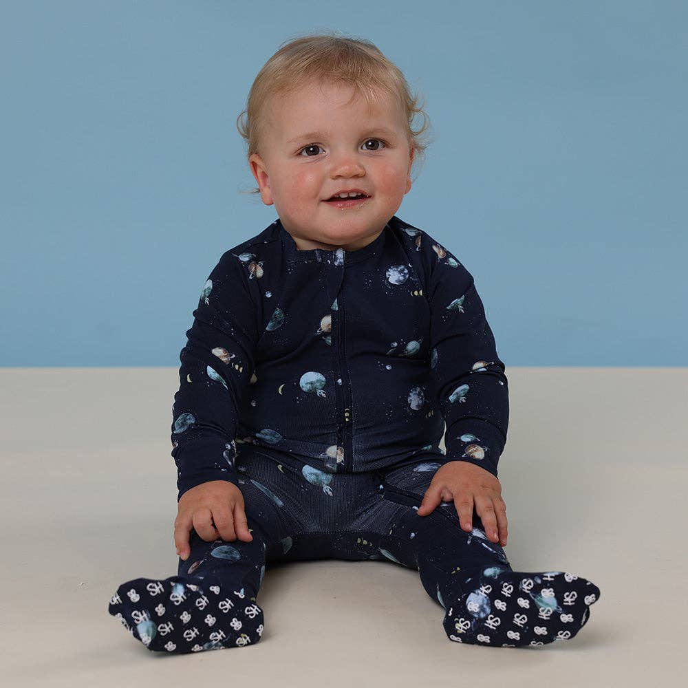 Milky Way Organic Snuggle Sleepsuit Zip Footie
