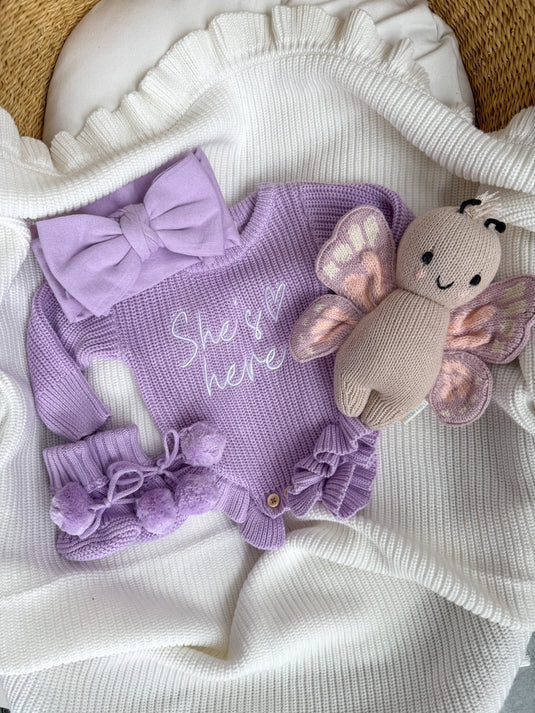 FINE KNIT BOW | ORCHID