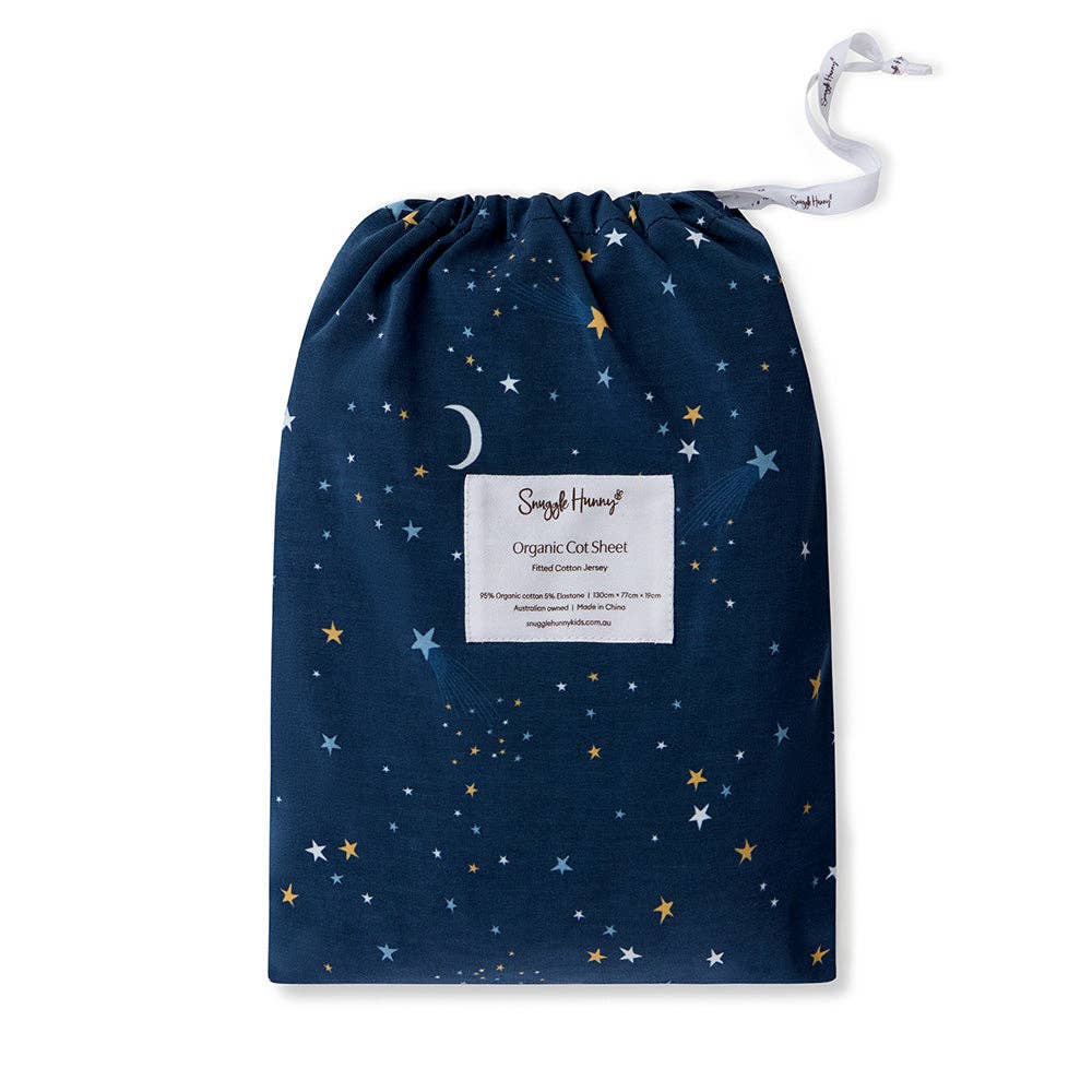 Starry Night Organic Fitted Cot Sheet