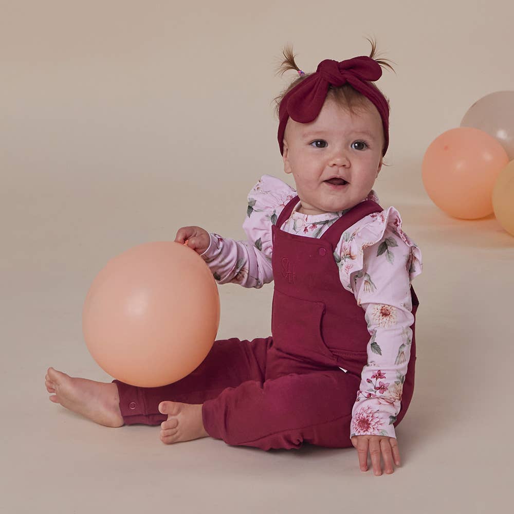 Raspberry Organic Joey Overalls