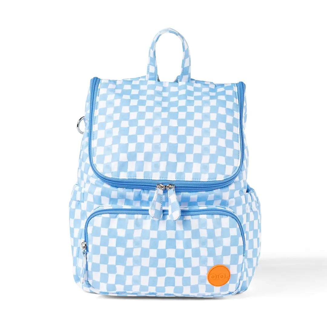 Signature Kids Backpack - Blue Check