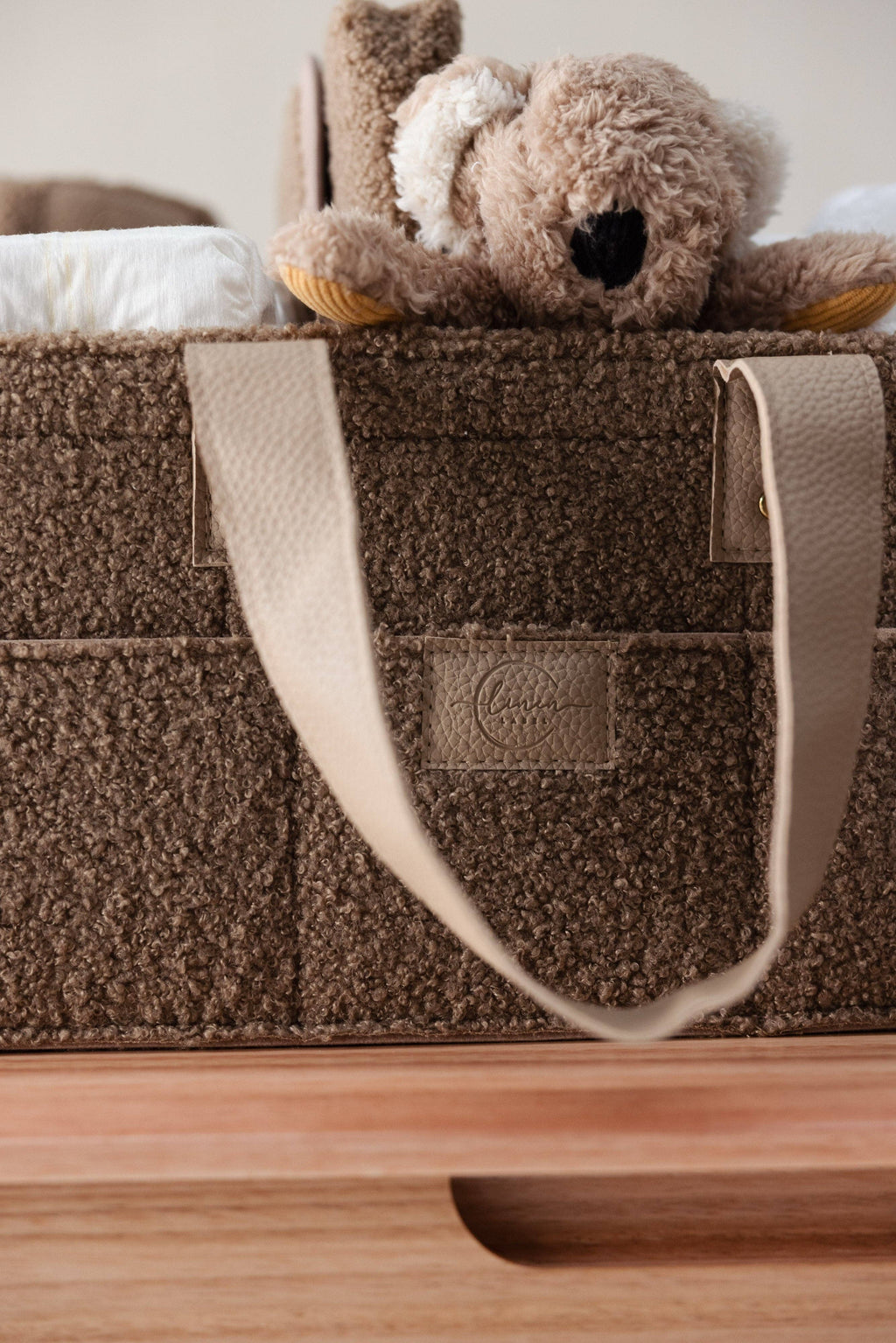 Teddy Classic Nappy Caddy- Coco - NEW