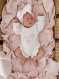 FRILL POINTELLE BABY BLANKET | BABY PINK