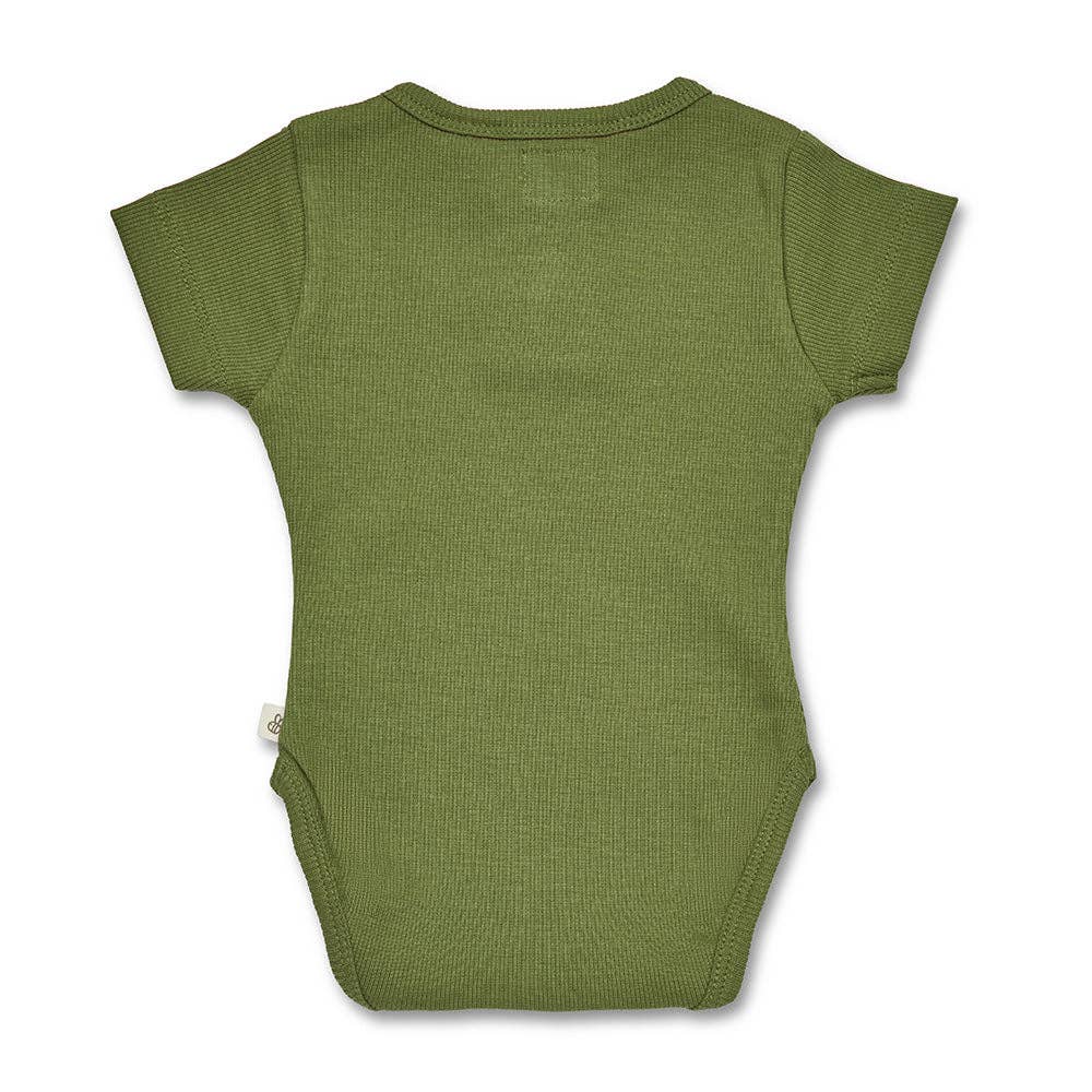 Olive Short Sleeve Organic Bodysuit