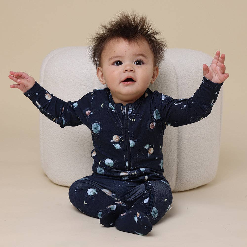 Milky Way Organic Snuggle Sleepsuit Zip Footie
