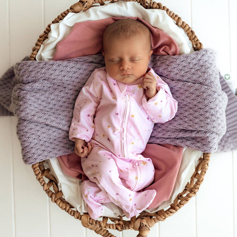 Twinkle Organic Snuggle Sleepsuit Zip Footie