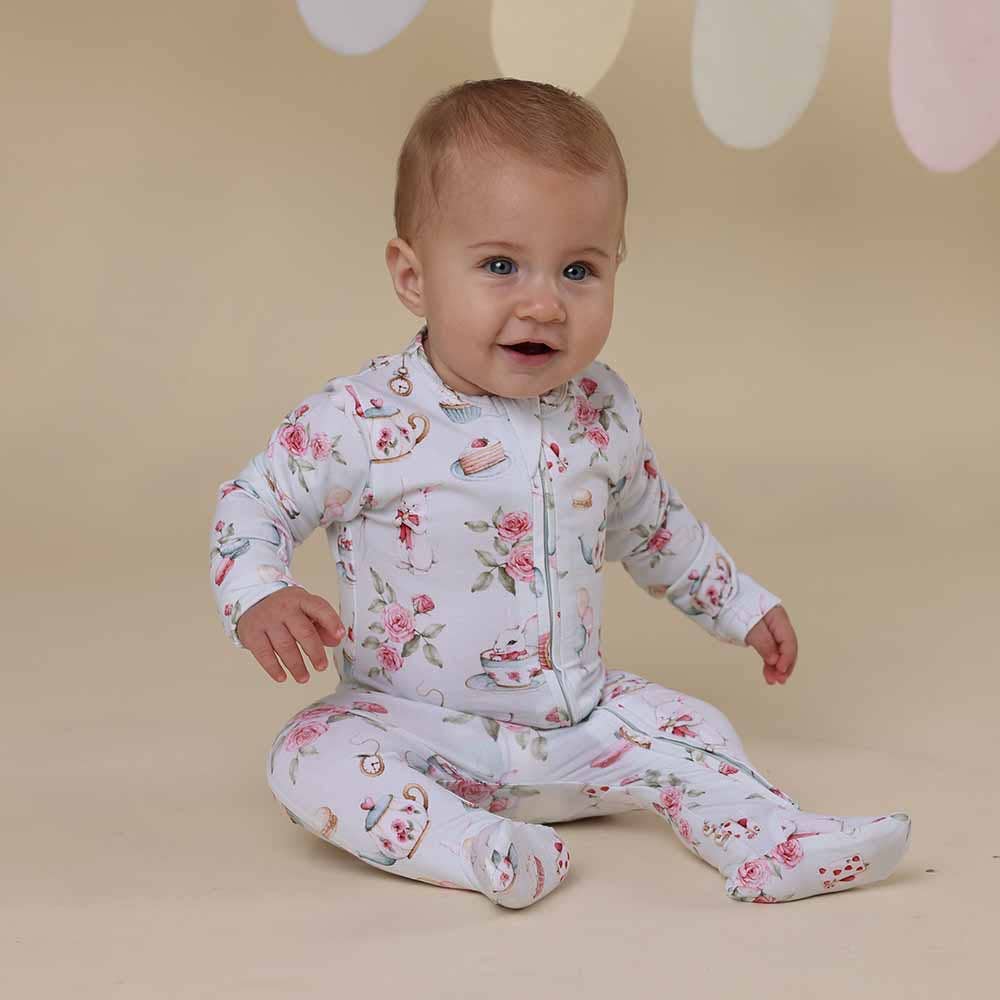 White Rabbit Organic Snuggle Sleepsuit Zip Footie
