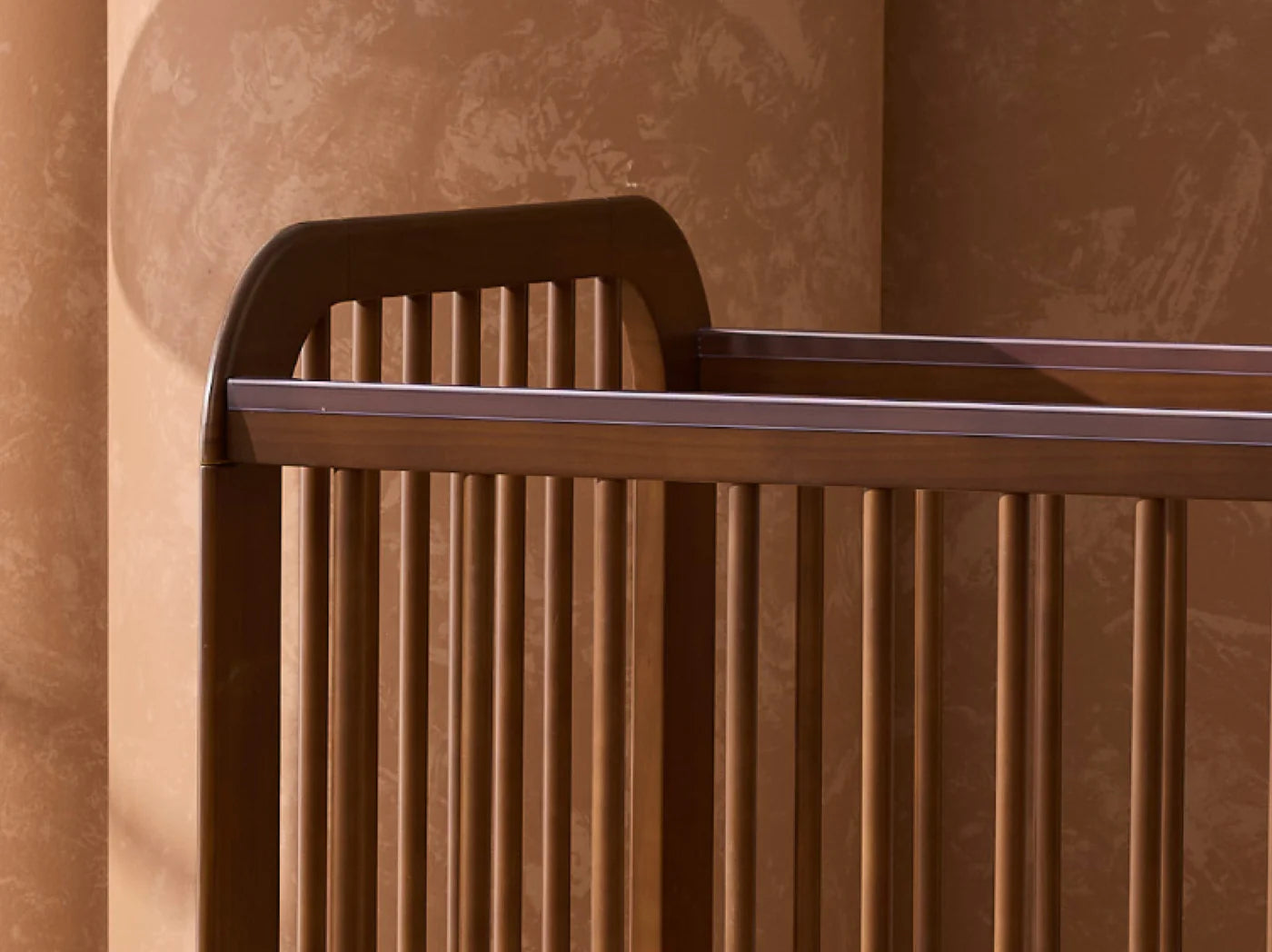 Ollie Sustainable Timber Cot in Walnut PRE ORDER LATE JULY