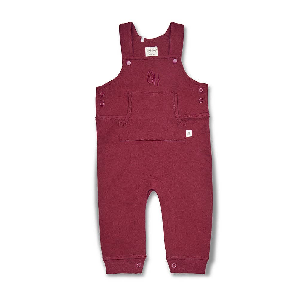 Raspberry Organic Joey Overalls