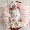 Butterfly Short Sleeve Organic Kimono Bodysuit