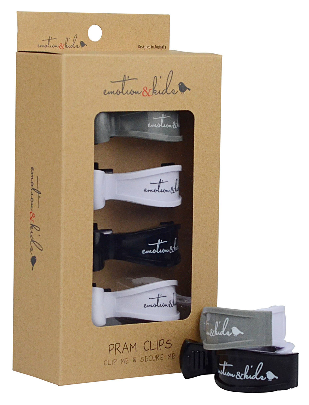 Pram Clips Two Tone - 4 Pack