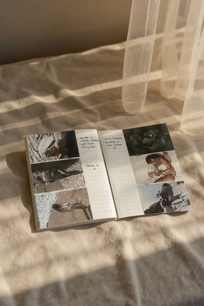 TINY STEPS | Baby Linen Photo Album