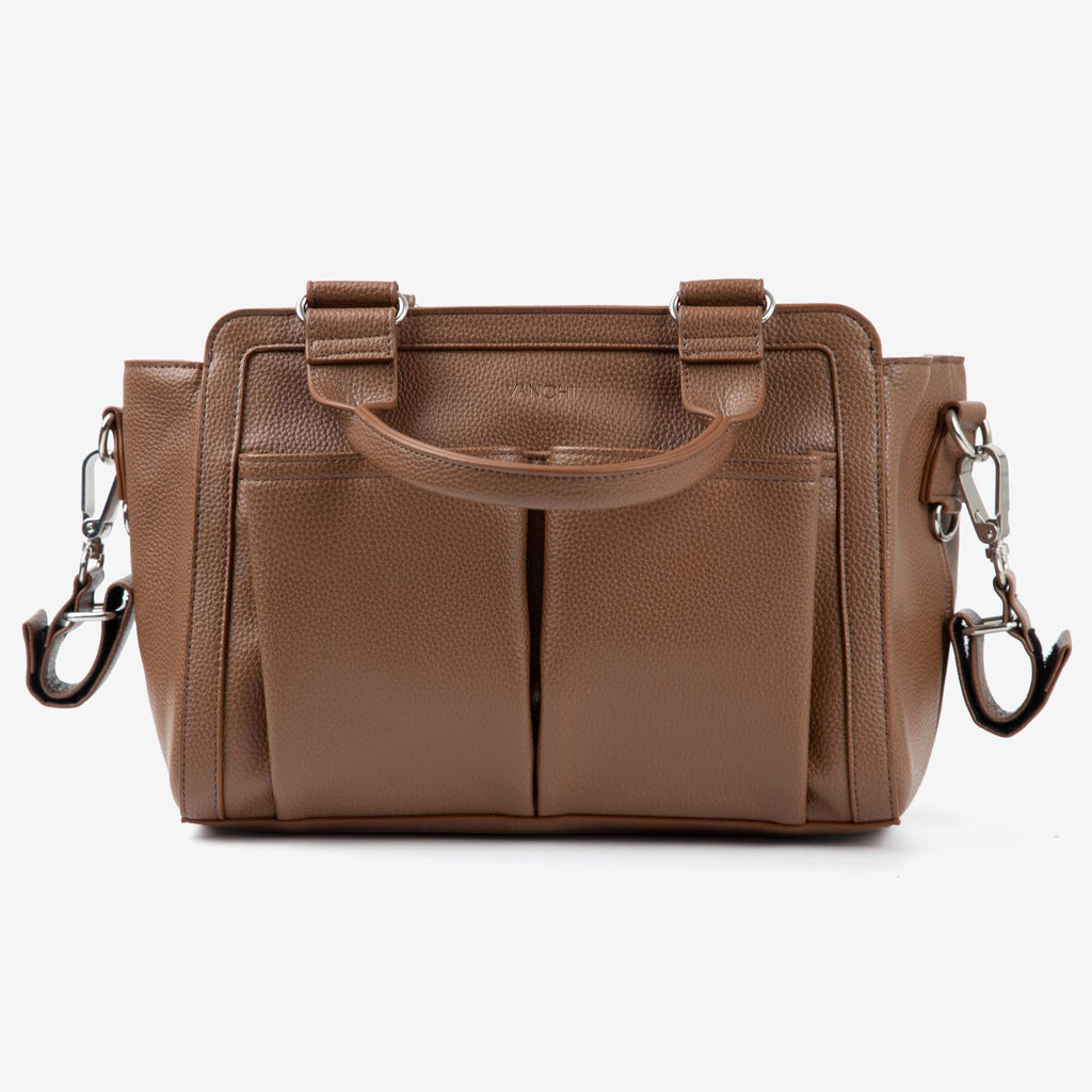 Amelia Convertible Pram Caddy - Pebbled Tan v2