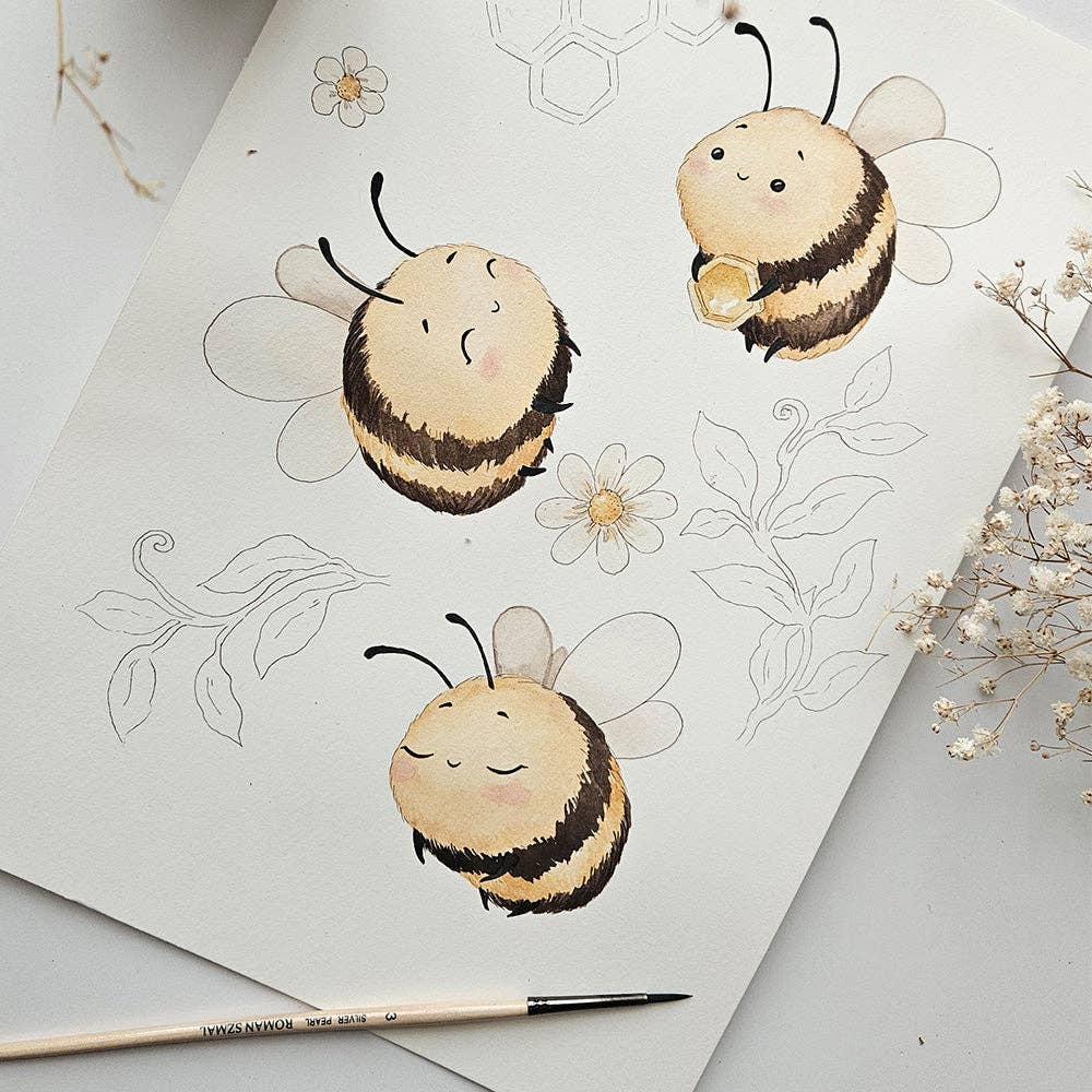Bumblebees Organic Fitted Cot Sheet
