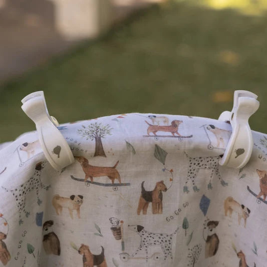 White Pram Clips - 4 Pack