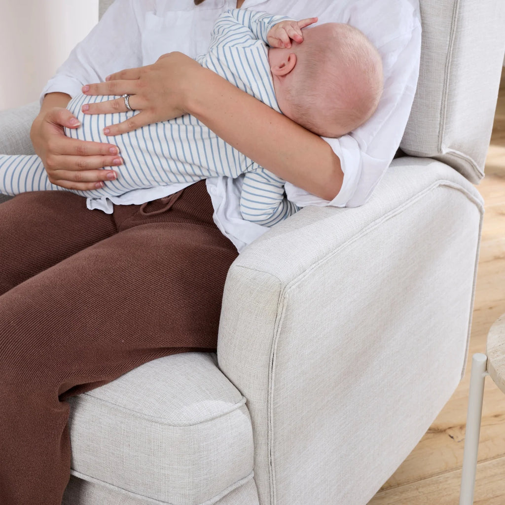 Chelsea Recliner Glider Chair in Egg Shell