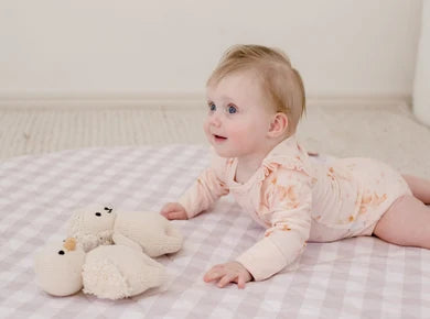 Waterproof Padded Play Mat | Blush Gingham