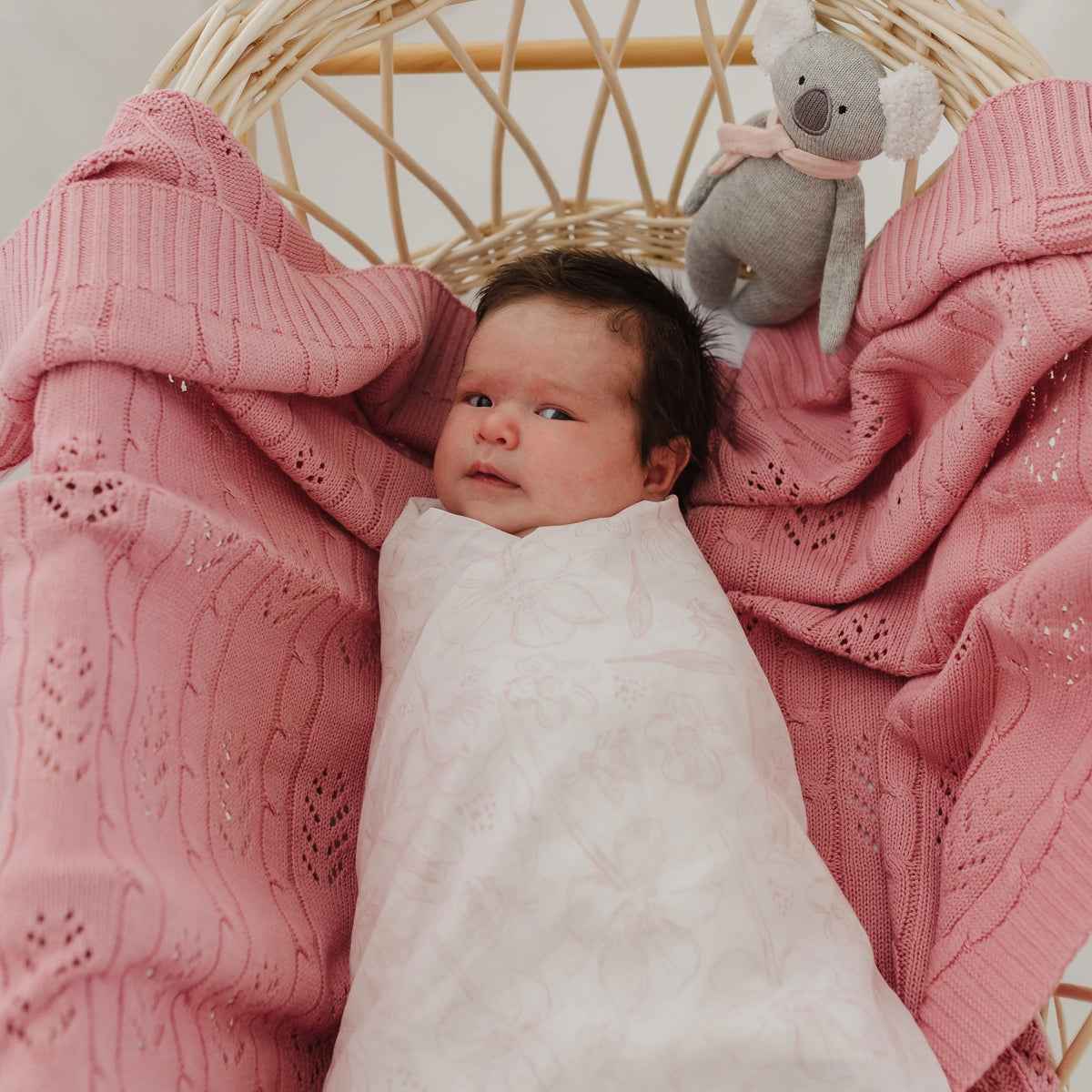Botanical Muslin Wrap & Pram Clip Set