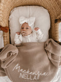 SCALLOP BABY BLANKET | TEDDY BROWN