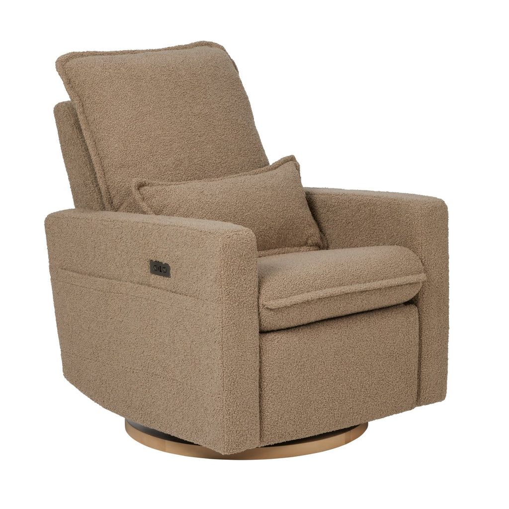 Frankie Electric Recliner/Glider Chair - Mocha Teddy