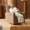 Frankie Electric Recliner/Glider Chair - Mocha Teddy