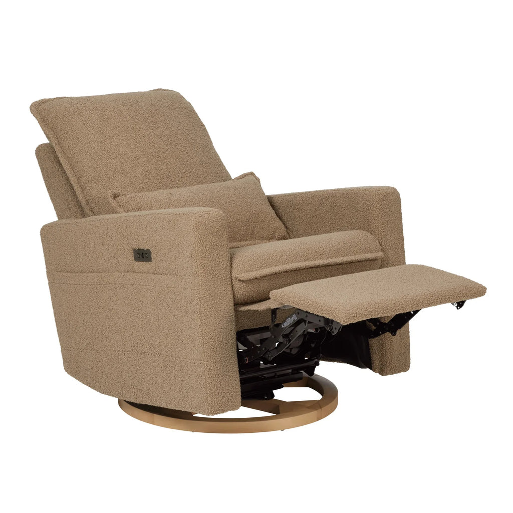 Frankie Electric Recliner/Glider Chair - Mocha Teddy