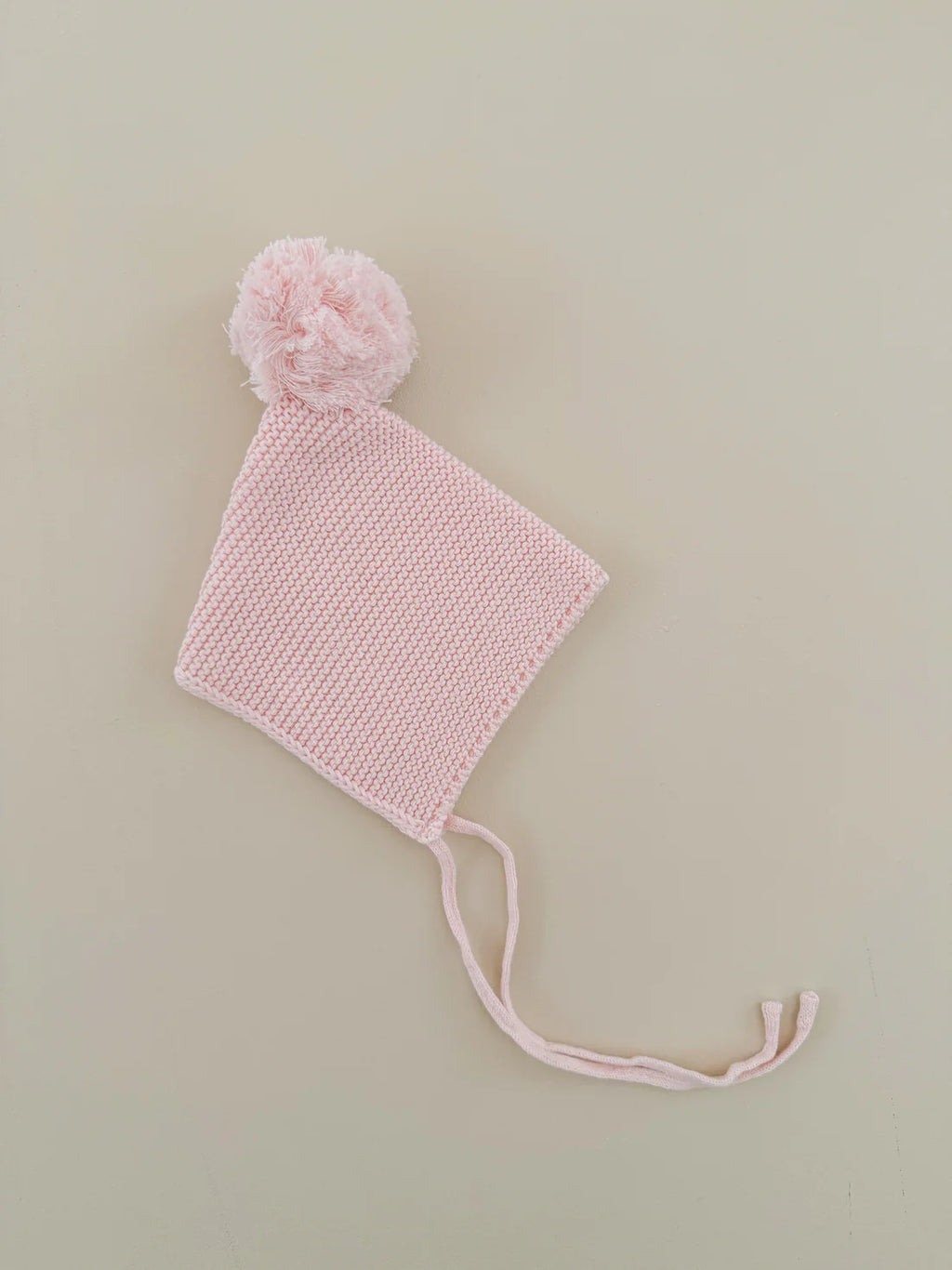 POM POM BONNET - BABY PINK