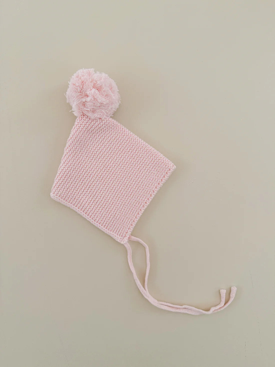 POM POM BONNET - BABY PINK