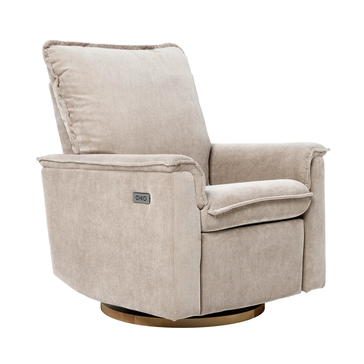 PRE SALE Louie Electric Recliner Glider Nursery Chair - Taupe Corduroy