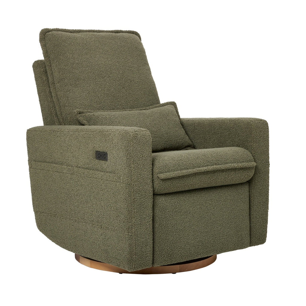 Frankie Electric Recliner/Glider Chair - Olive Teddy