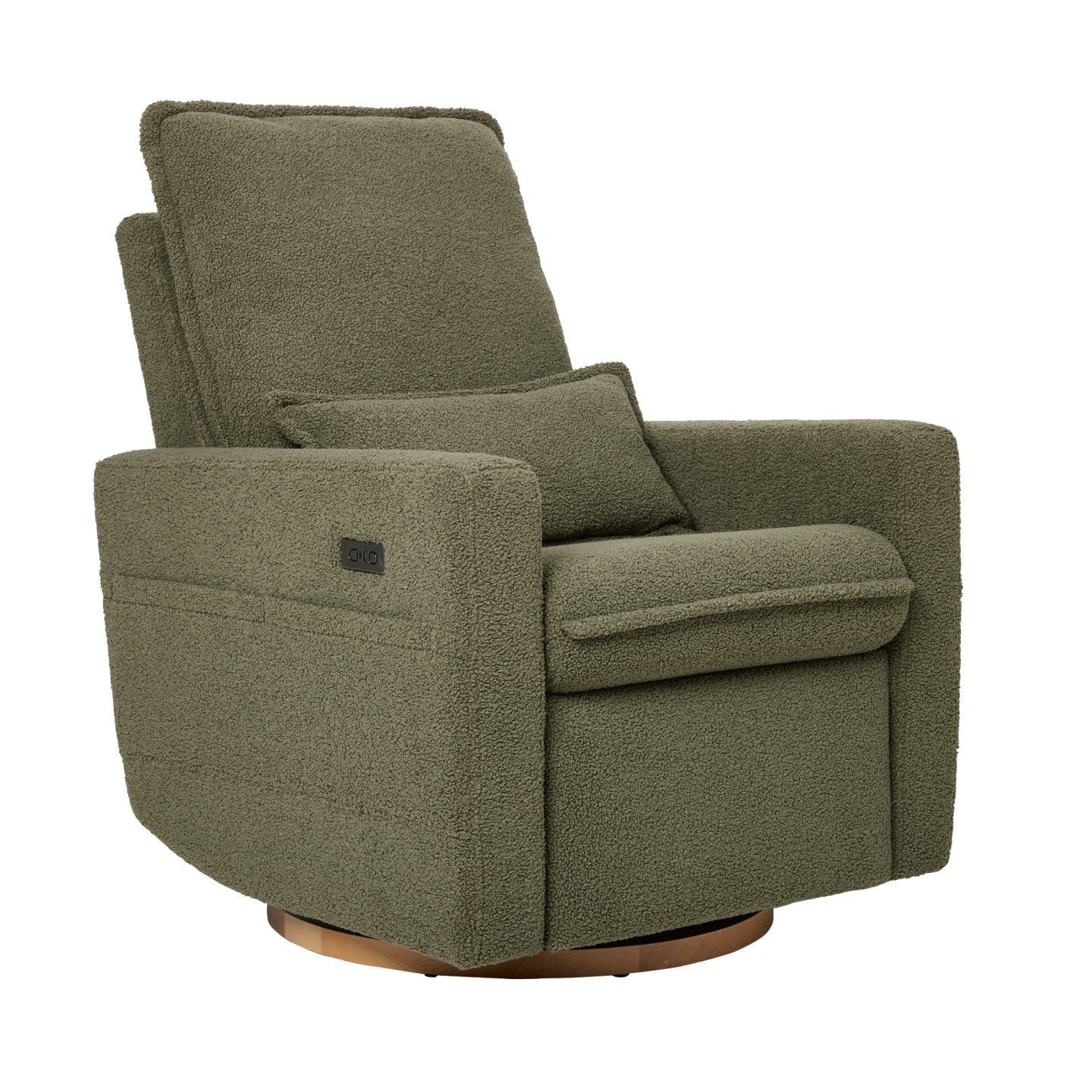Frankie Electric Recliner/Glider Chair - Olive Teddy