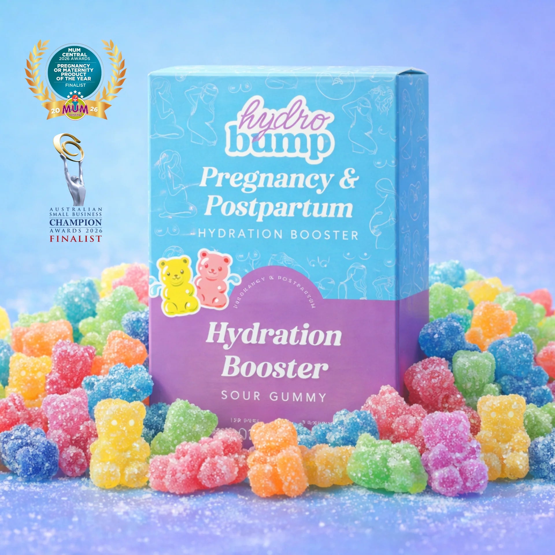 Sour Gummy Hydration Booster | Pregnancy, Breastfeeding & Postpartum Hydration Powder