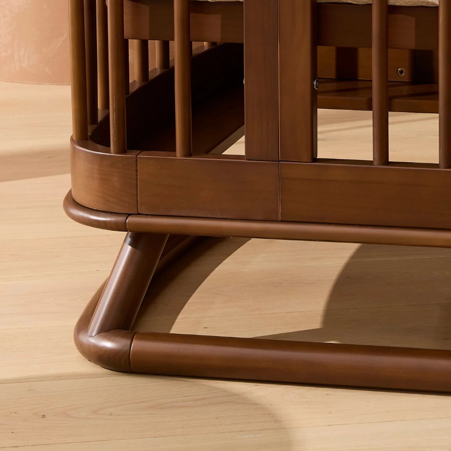 Luca Sustainable Timber Cot in Walnut PRE ORDER ETA LATE JULY