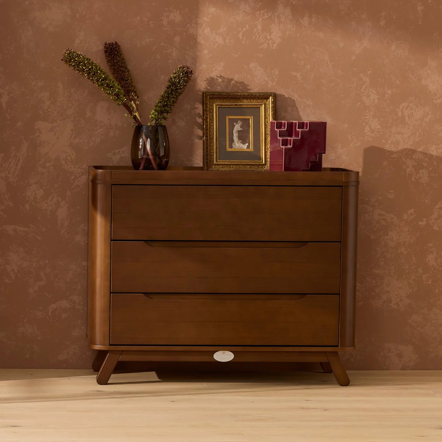 Theo Sustainable Timber Chest & Changer in Walnut PRE ORDER ETA LATE JULY