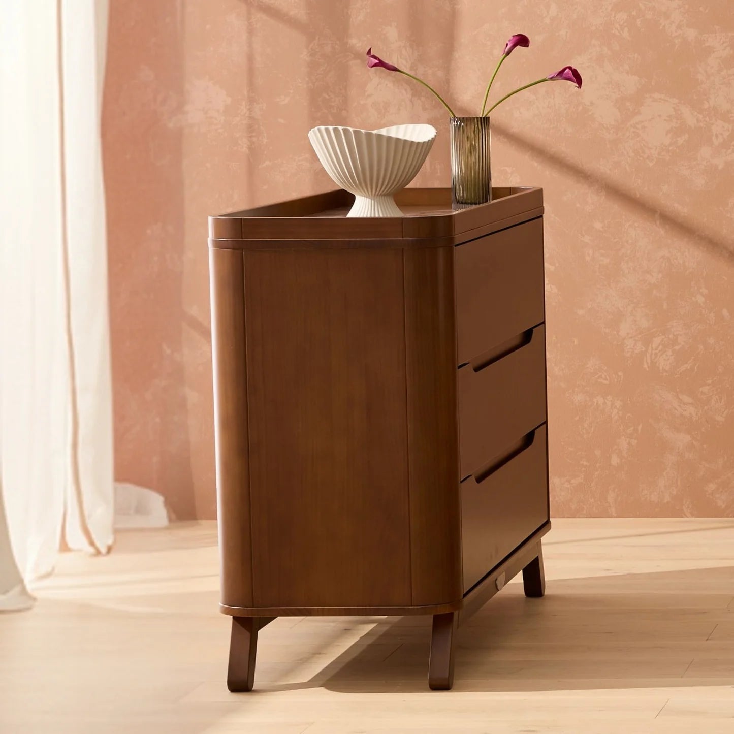 Theo Sustainable Timber Chest & Changer in Walnut PRE ORDER ETA LATE JULY