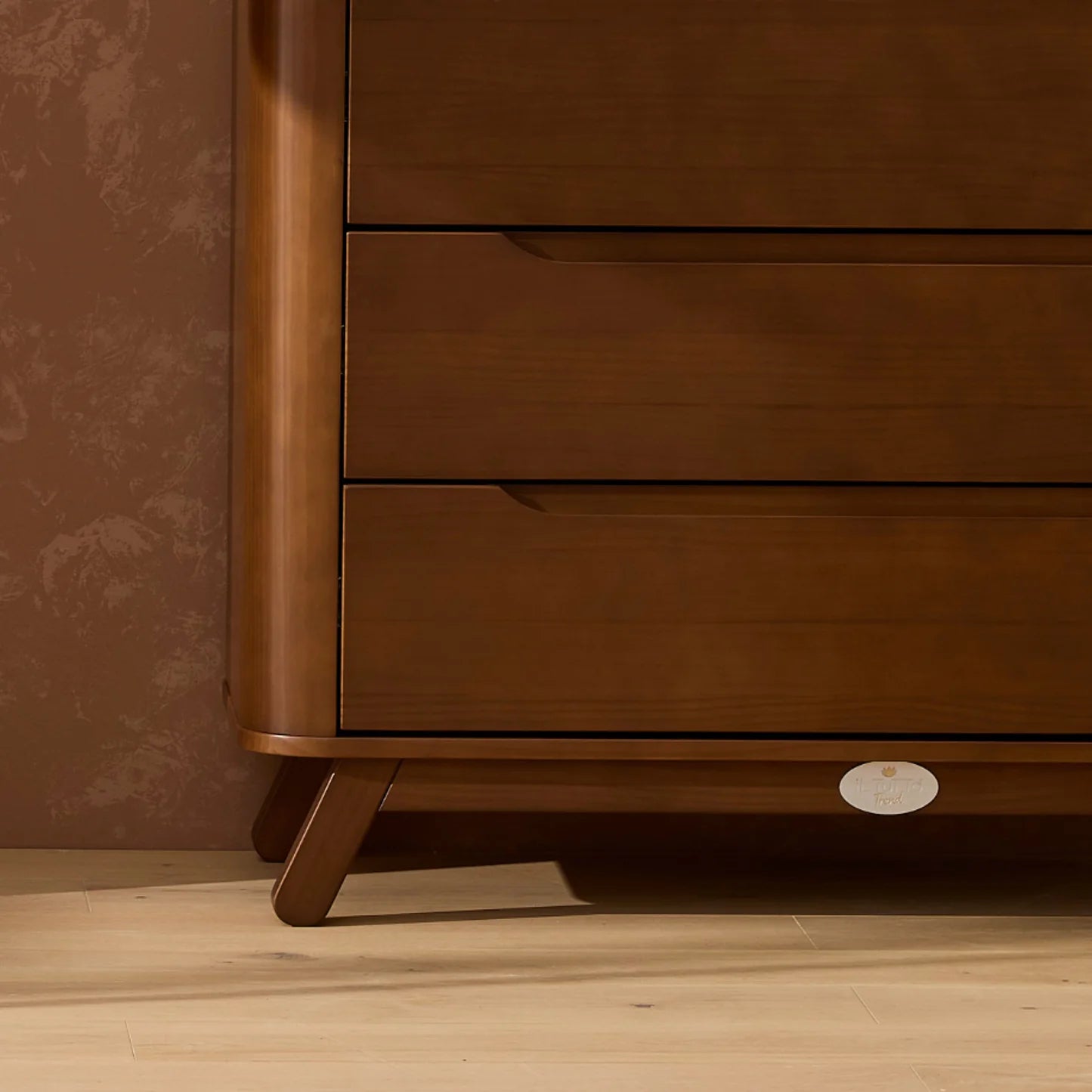 Theo Sustainable Timber Chest & Changer in Walnut PRE ORDER ETA LATE JULY