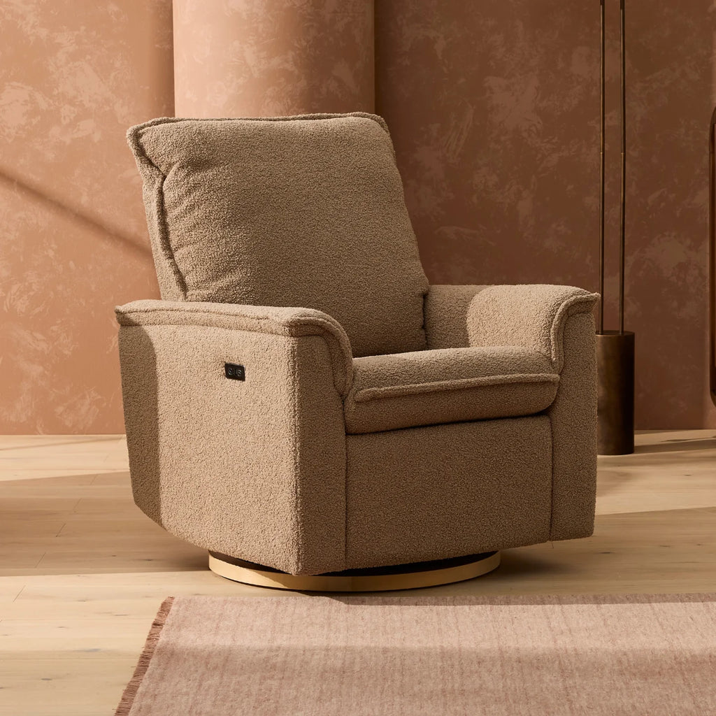 Louie Electric Recliner Glider Nursery Chair - Mocha Teddy PRE ORDER