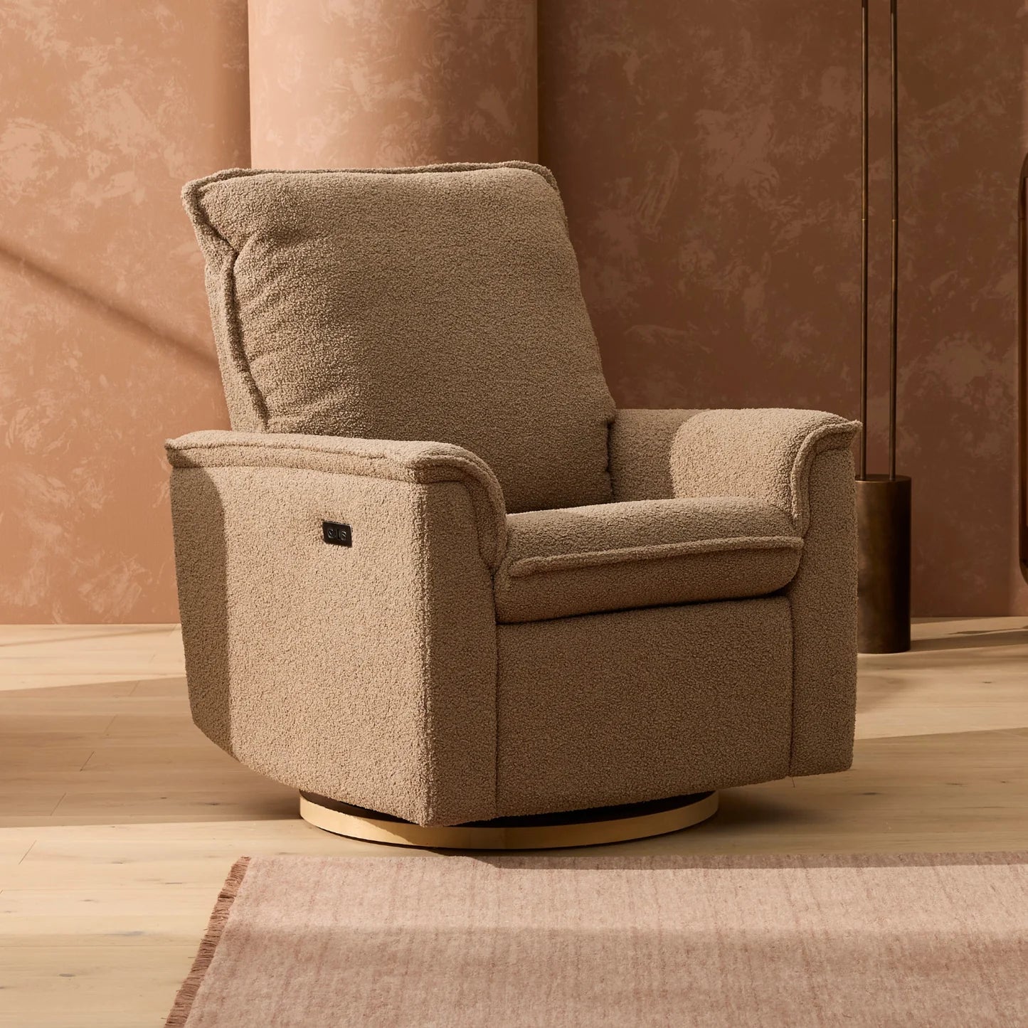 Louie Electric Recliner Glider Nursery Chair - Mocha Teddy PRE ORDER