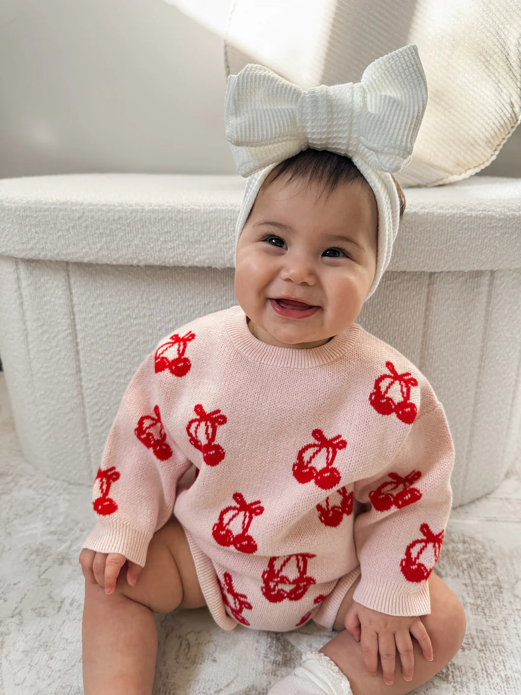 CHERRY BOW JUMPER - 0-3M