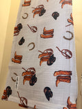 babi collective Reversible Waffle Blanket | Little Wrangler