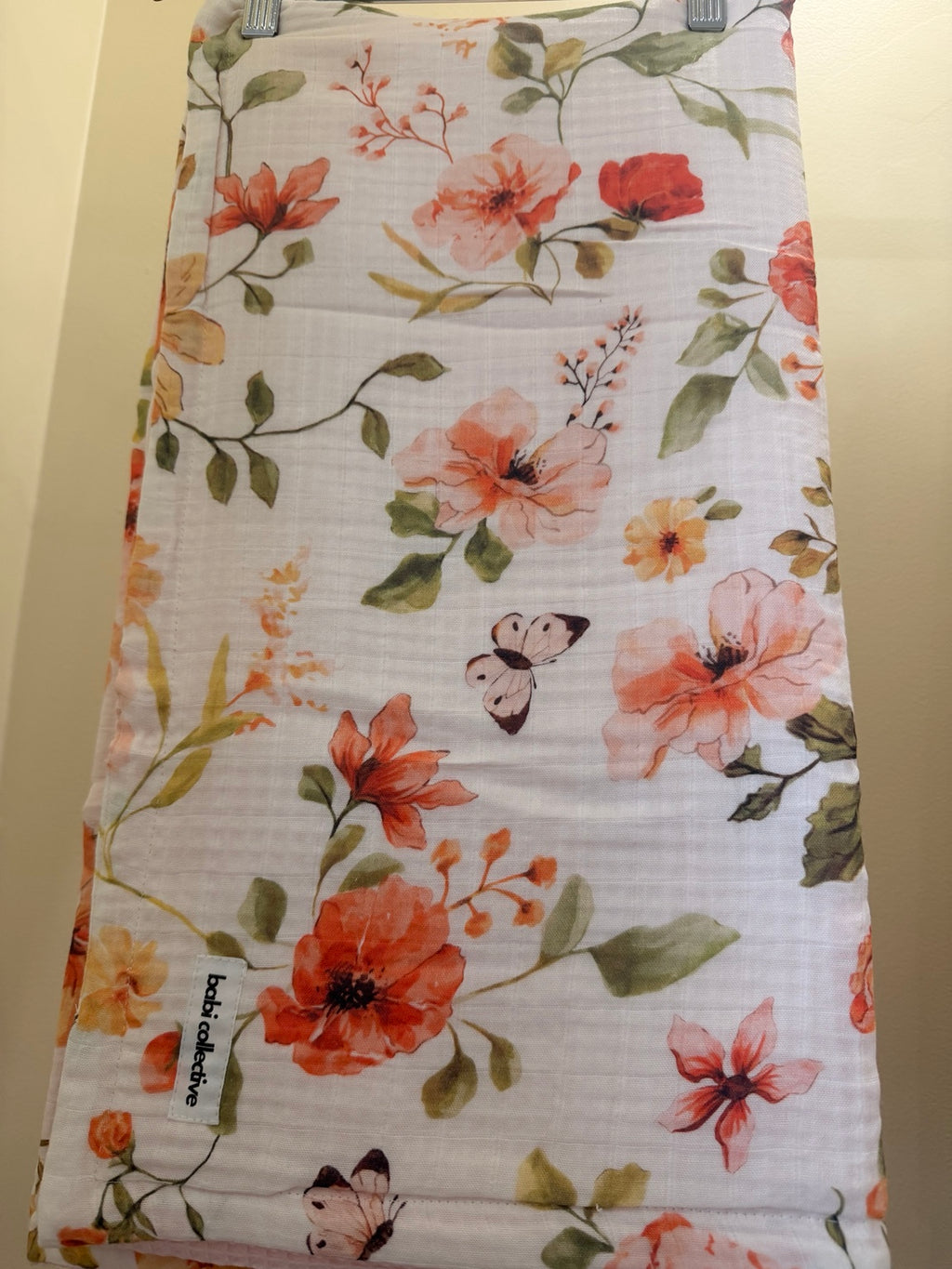 babi collective Reversible Waffle Blanket | Butterfly Garden