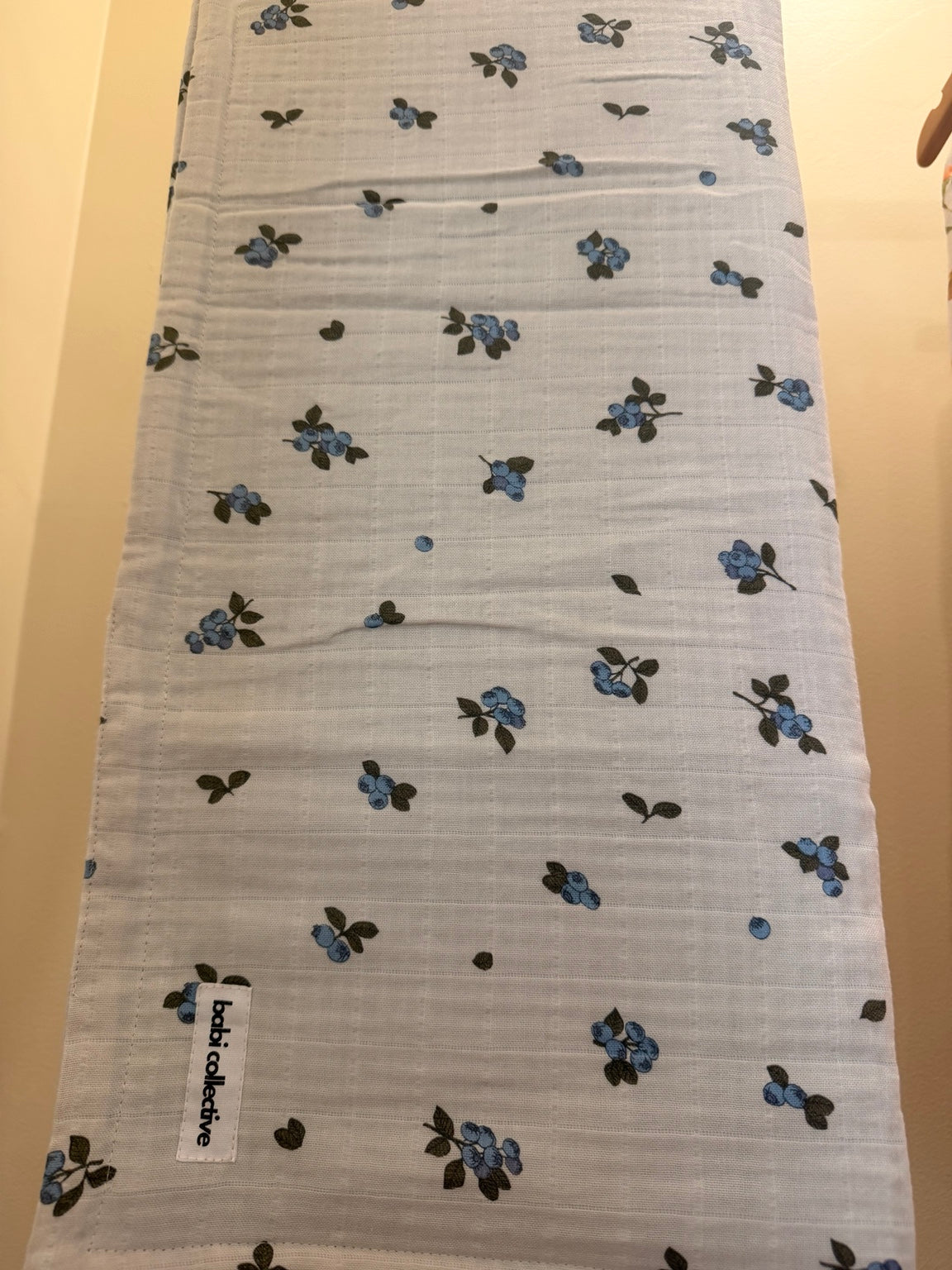 babi collective Reversible Waffle Blanket | Blueberry Fields