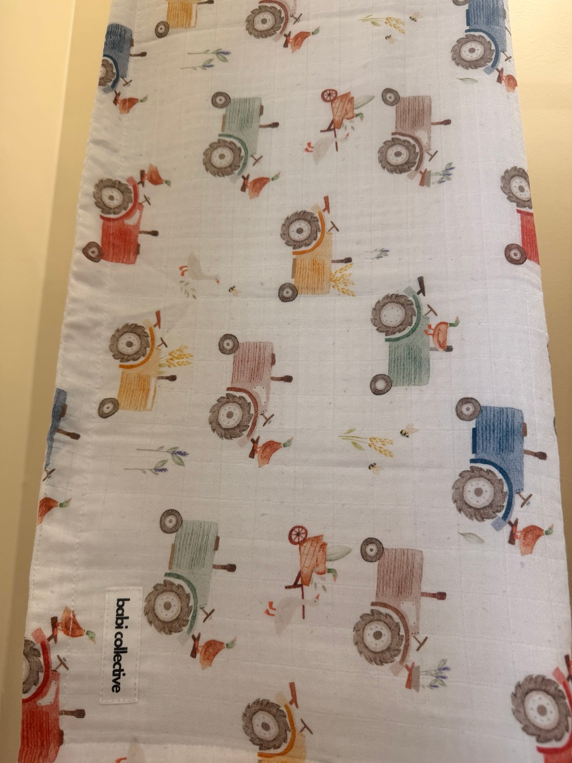 babi collective Reversible Waffle Blanket | Little Farmer