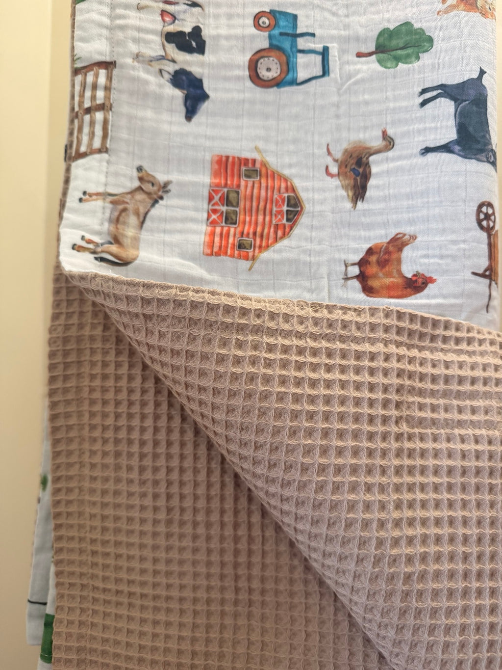 babi collective Reversible Waffle Blanket | Little Homestead