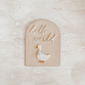 Hello World' Goose Plaque